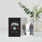Joyous Holiday Seizoen Klassieke Foto Briefkaart (Staand voorkant)
