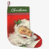 Joyous kerstman kleine kerstsok (Voorkant)