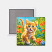 Joyous Kitten Magneet (Voorkant / Achterkant)