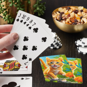 Joyous Kitten Pokerkaarten