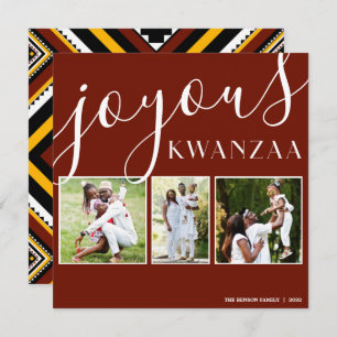 Joyous Kwanzaa Foto 3 Collage Feestdagenkaart