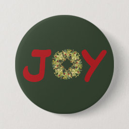 Joyous Light Hearing Wreated Kerstmis Pin Ronde Button 7,6 Cm