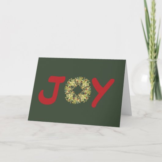 Joyous Light Hearted Wreatard-kerstkaart Feestdagen Kaart (Voorkant)