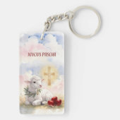 Joyous Pascha Lamb, Red Eggs and Cross Sleutelhanger (achterkant)