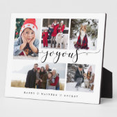 Joyous Script Familie Foto Keepsake Collage Plaque Fotoplaat (Zijkant)