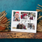 Joyous Script Family Photo Keepsaké Collage Plaque (Côté)