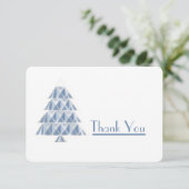 Joyoux Noel Blauw Dank u kaart (Staand voorkant)