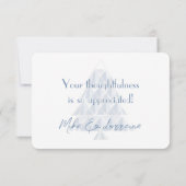 Joyoux Noel Blauw Dank u kaart (Achterkant)