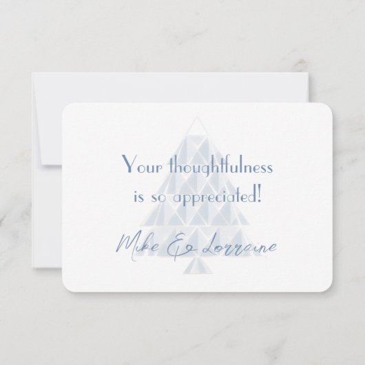 Joyoux Noel Blauw Dank u kaart (Achterkant)