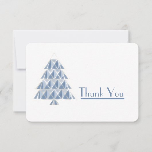 Joyoux Noel Blauw Dank u kaart (Voorkant)