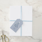 Joyoux Noel Blue Gift Labels Cadeaulabel (Met Touw)