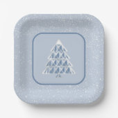 Joyoux Noel Blue Snow Paper Bord (Voorkant)