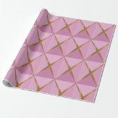 Joyoux Noel Pink Wrapping Paper Cadeaupapier (Uitgerold)