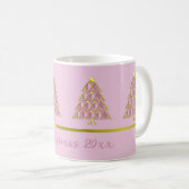 Joyoux Noel rose Café Mug de Noël (Devant droit)
