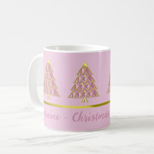 Joyoux Noel rose Café Mug de Noël (Devant gauche)