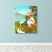 Joys of Spring (door John Collier) Canvas Afdruk (Insitu (Houten vloer))