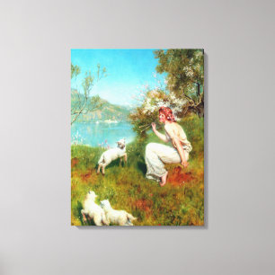 Joys of Spring (door John Collier) Canvas Afdruk