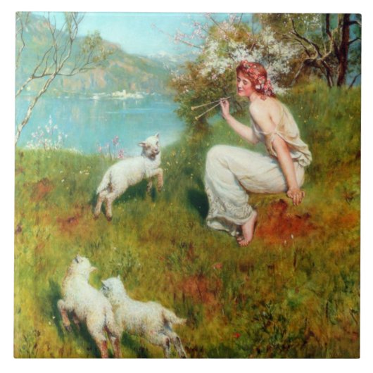 Joys of Spring (door John Collier) Tegeltje (Voorkant)