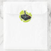 joystick ronde sticker (Tas)