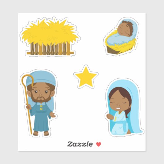 Jozef, Mary, Jezus Sticker (Vel)