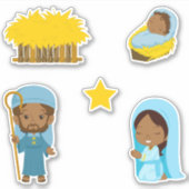 Jozef, Mary, Jezus Sticker (Voorkant)