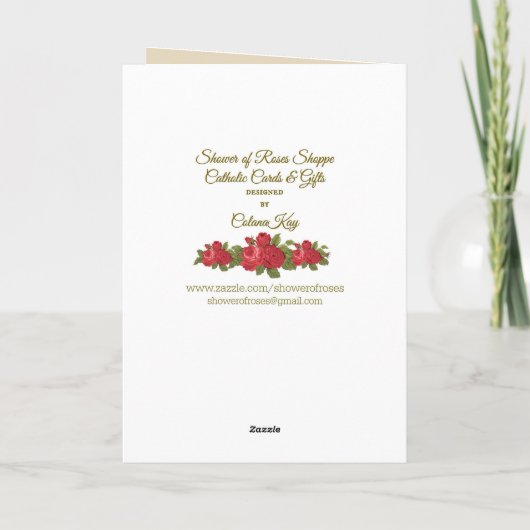 Jozef met Baby Jezus Kaart (Achterkant)