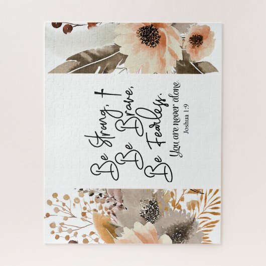 Jozua 19 Wees sterk, wees moedig Bijbelvers Legpuzzel (Verticaal)