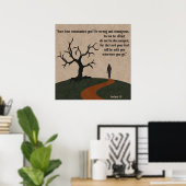 Jozua 1:9 Wees niet bang God is met u Poster (Thuiskantoor)