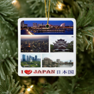 JP007 i love JAPAN, Asia, Keramisch Ornament