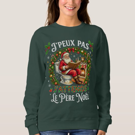 J'Peux Pas J'attends Le Père Noël Drôle Noel Trui (Voorkant)