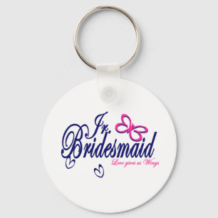 Jr. Bridesmaid/Butterfly Theme Sleutelhanger