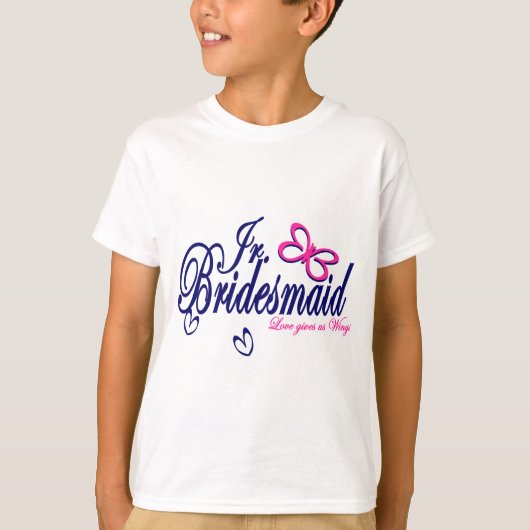 Jr. Bridesmaid/Butterfly Theme T-shirt (Voorkant)