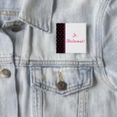 Jr. Bridesmaid Vierkante Button 5,1 Cm (In situ)