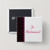 Jr. Bridesmaid Vierkante Button 5,1 Cm (Voorkant /achterkant)