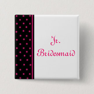 Jr. Bridesmaid Vierkante Button 5,1 Cm