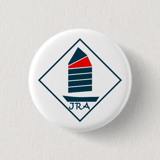 JRA Button - donkere logo op witte achtergrond (Voorkant)