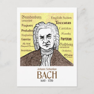 JS Bach briefkaart