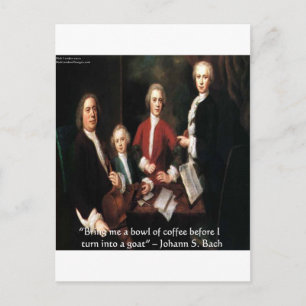 JS Bach Graphic & Funny Coffee Quote Gifts & Kaart