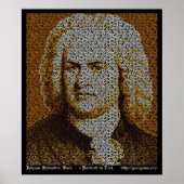 JS Bach-tekstportret Poster (Voorkant)