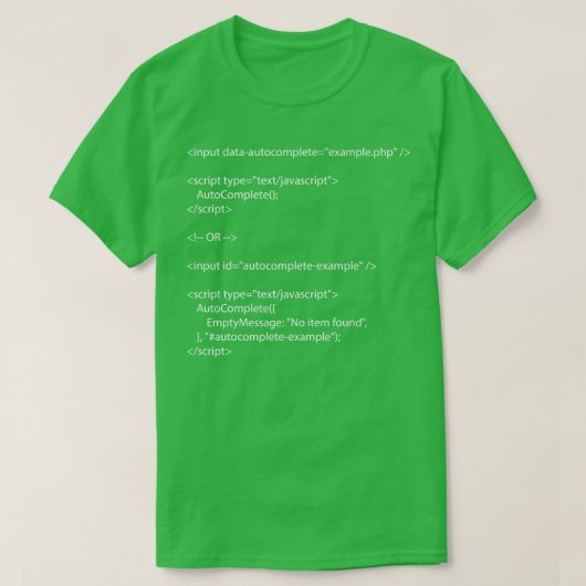 Jsautocompleteheader 1 t-shirt (Design voorkant)