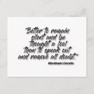 JSR 1. "Beter om stil te blijven en te denken... Briefkaart