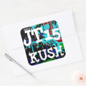 JT15 INDICA KUSH VIERKANTE STICKER (Envelop)