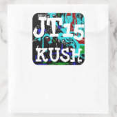 JT15 INDICA KUSH VIERKANTE STICKER (Tas)