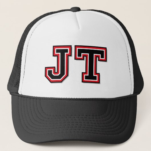 "JT" Monogram Trucker Pet (Voorkant)