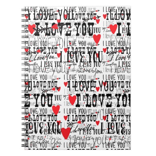 J'TAIME type Cœur Carnets Valentine Journal (Devant)
