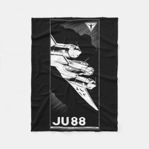 Ju 88 WW2 Duitse Vintage 1941 Fleece Deken