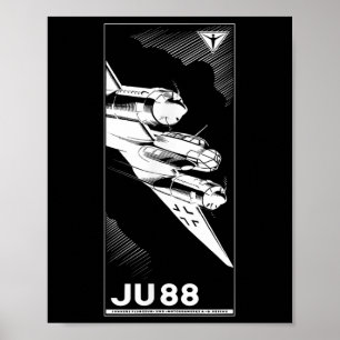 Ju 88 WW2 Duitse Vintage 1941 Poster