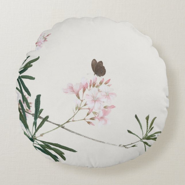 Ju Lian Fine Art Nature Print Collection Rond Kussen (Voorkant)