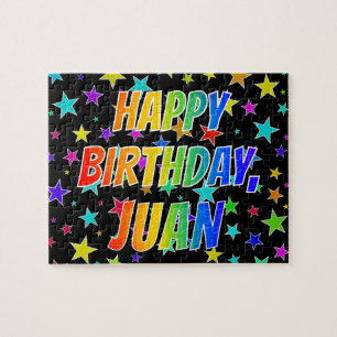 "JUAN" First Name, Fun "HAPPY BIRTHDAY" Legpuzzel