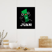 Juan Funny Mexican Nummer 1 Pun Dark BG Poster (Keuken)